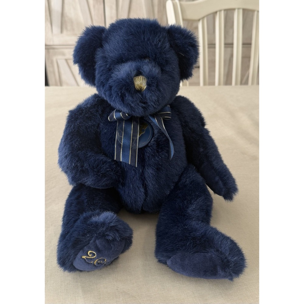 Vintage Build A Bear Blue Teddy Bear Plush 2001 Y2K Collectible Cozy Gift